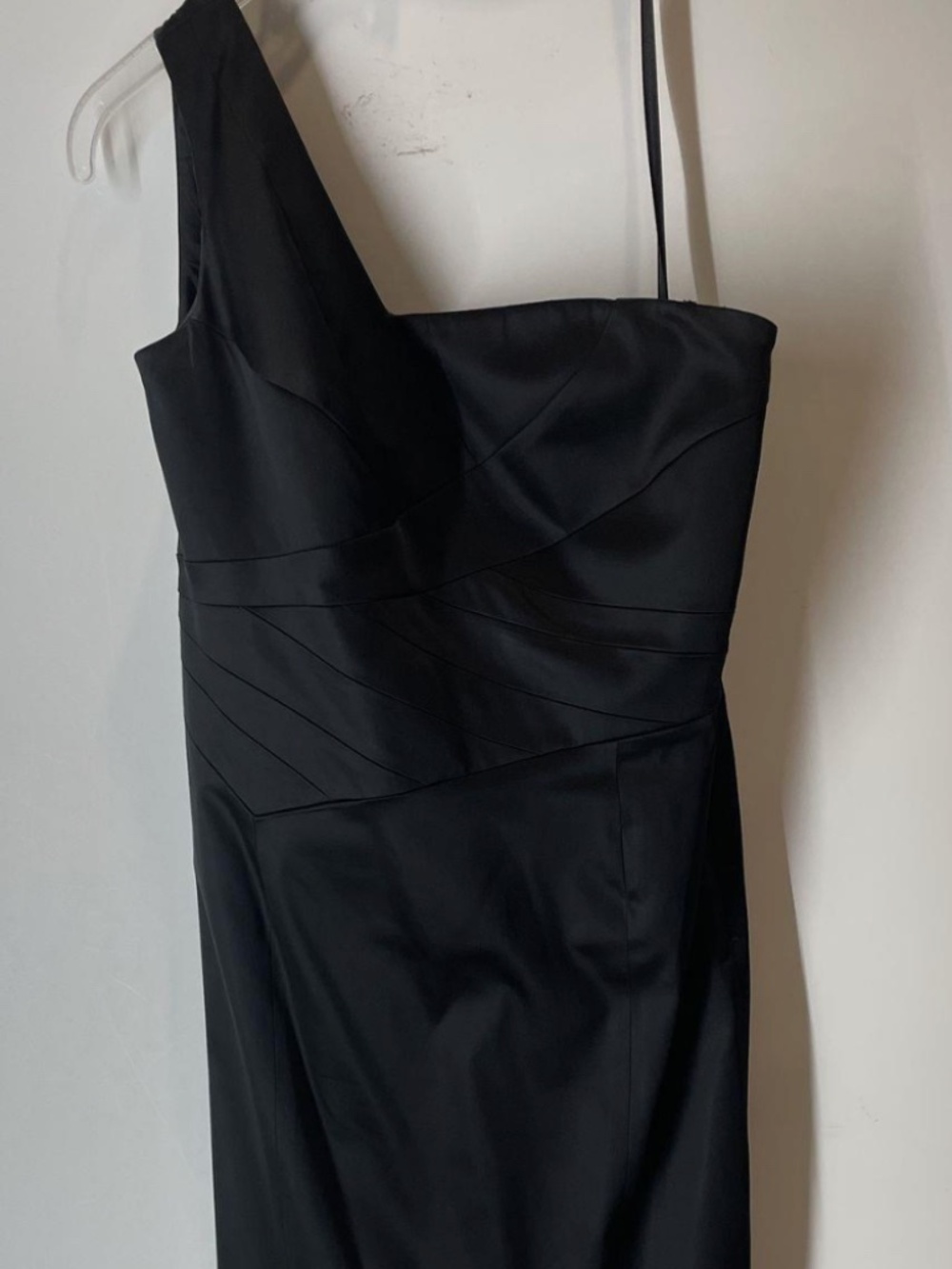 Nine West One Shoulder Black Formal Mini Sheath Dress Size 8